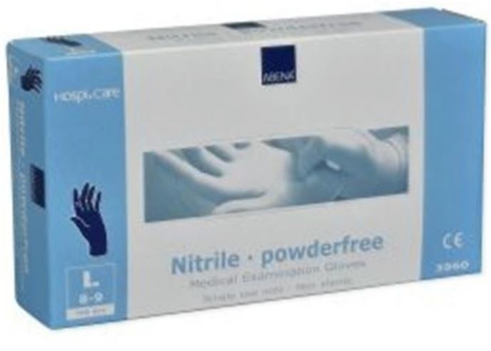 Nitril handske HospiCare str. L 100 stk. UDSOLGT