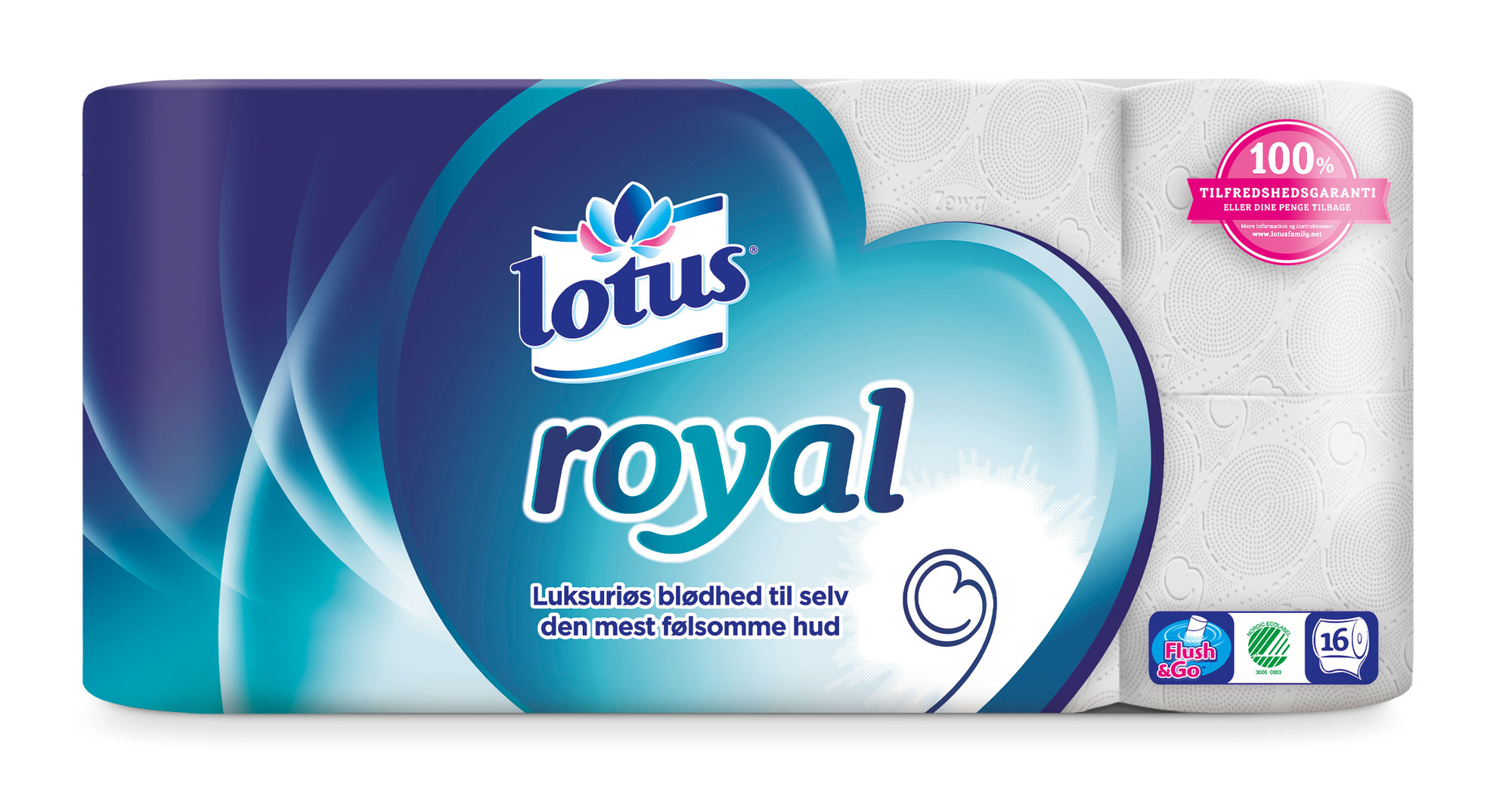 Toiletpapir Lotus 3 lags 8 rl.