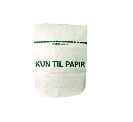 Sække papir 70x120 cm. hvid 50 stk.