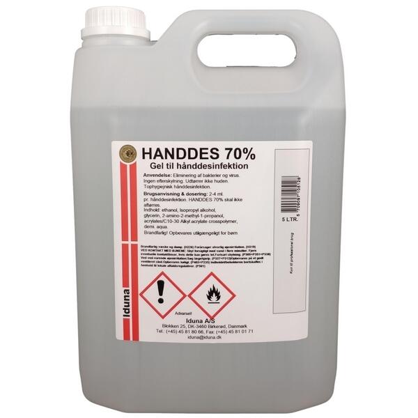 DIS hånddesinfektion Gel. 70 % 5 l.