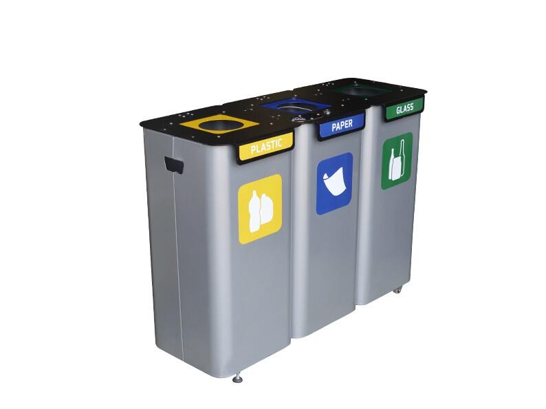 Modulspande til affaldssortering 3x70 l.