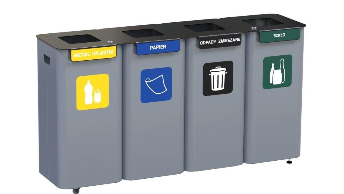 Modulspande til affaldssortering 4x70 l.