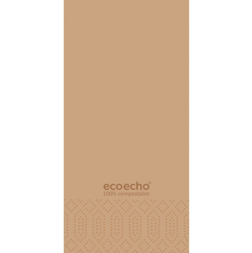 Servietter 40x40 cm. 3 lags 1/8 fold Duni Ecoecho brun