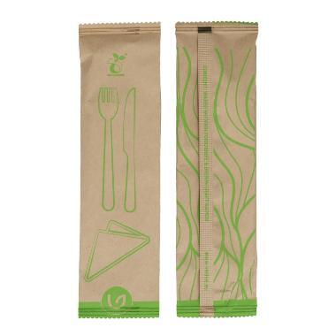 Bestikpose Verive 205x60 mm. Natur 500 stk.